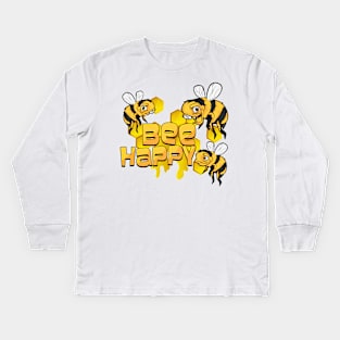 Bee Happy Kids Long Sleeve T-Shirt